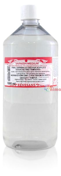 Краен лак за акрил и гваш /темпера Renesans 1000 ml 