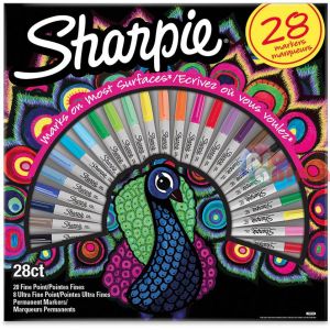 Комплект перманентни маркери Sharpie Big Pack Peacock 28 бр.