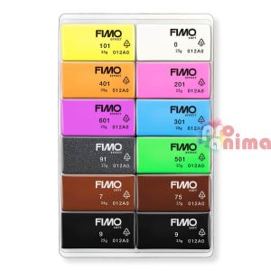 Комплект с полимерна глина Fimo Neon 12 цвята x 25 g
