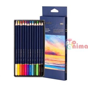 Цветни моливи Deli Finenolo, 12 цвята