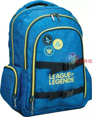 Ученическа раница League of Legends- две отделения, синя