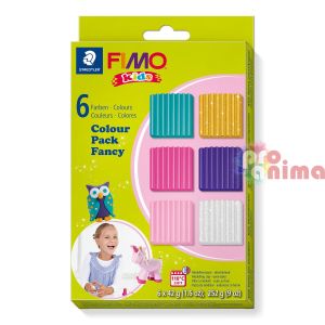 Комплект с полимерна глина Fimo Kids 6 x 42g Свежи цветове