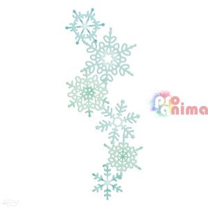 Шаблон за изрязване и релеф/ щанца Гирлянд със снежинки 4 x 11.5 cm