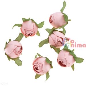 Декоративни цветя DP Craft Рози 3 cm, 6 бр., светлорозови