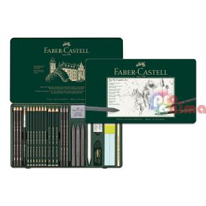 Комплект за графика Faber- Castell Pitt Graphite 26 части метална кутия