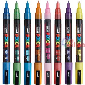 Акрилен маркер POSCA PC-3M, объл връх 0.9-1.3 mm, цветове с глитер (блестящ) ефект, отделни цветове
