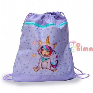 Комплект за първи клас Belmil Miia Unicorn- раница, несесер и торба за спорт