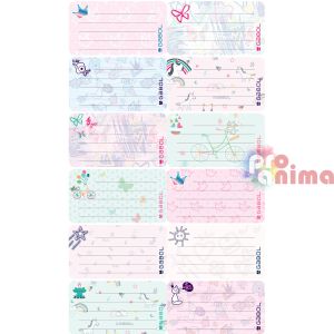 Самозалепващи етикети за тетрадки за момиче, Gabol, 6 бр.