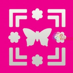 Перфоратор Efco, квадратен, 2.2 cm x 2.2 cm, пеперуда + рамка от цветя