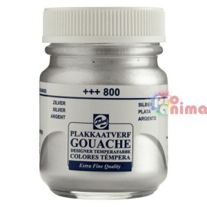 Темперна боя/гваш Talens Gouache, 50 ml, бурканче, 800 сребро