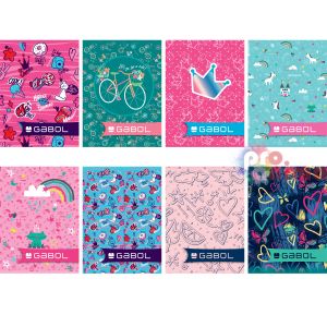 Тетрадка Gabol, малки квадратчета, А5, 20 листа, за момиче