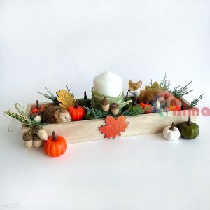 Плюшени жълъди за декорация DP Craft, различни цветове, 16 бр.