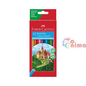 Комплект цветни моливи Faber-Castell, 12 цвята, Замък