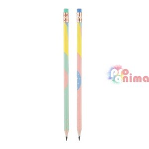 Молив Deli Macaron, шастоъгълно тяло, HB