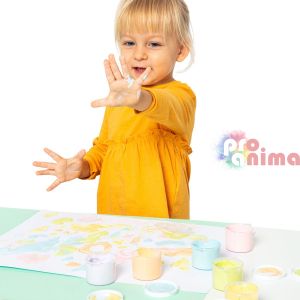 Бои за рисуване с пръсти, 6 пастелни цвята