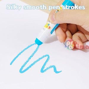 Гелови пастели Deli Color Kids, 12 цвята, в картонен тубус