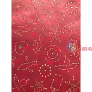 Паус Marpa Jansen, 50 x 60 cm, 115 g/m2, коледни мотиви в червено