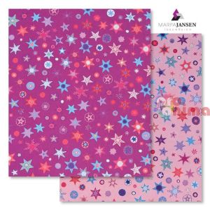 Варио картон Marpa Jansen, 50 x 70 cm, 300 g/m2, боровинков на звезди