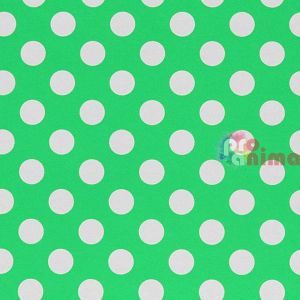 Варио картон- бяло-зелен на точки, 50 x 70 cm