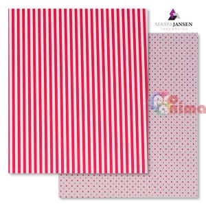 Картон варио Marpa Jansen, 50 x 70 cm, 300 g/m2, розов на райета и точки