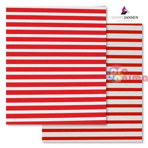 Картон варио Marpa Jansen, 50 x 70 cm, 300 g/m2, бял в червено райе