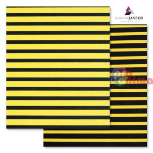 Картон варио Marpa Jansen, 50 x 70 cm, 300 g/m2, черен в жълти райета