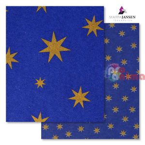 Картон варио Marpa Jansen, 50 x70 cm, 300 g/m2, син със златни звезди