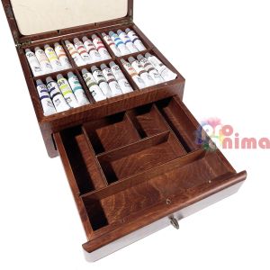 Комплект маслени бои 24 x 22 ml, в дървен куфар