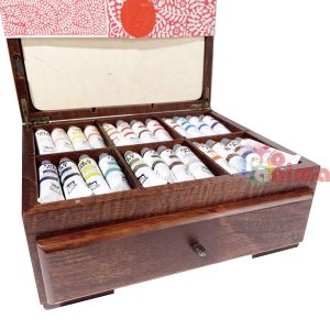 Комплект маслени бои в дървен куфар Renesans