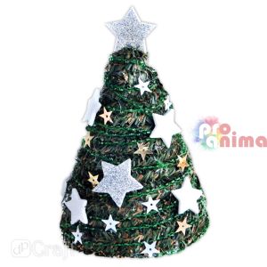 Стикери от гумирана пяна (foam) с глитер ефект Звезди 45 бр.