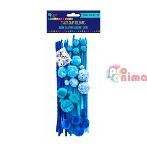 Креативен комплект DP Craft, син, 80 бр.