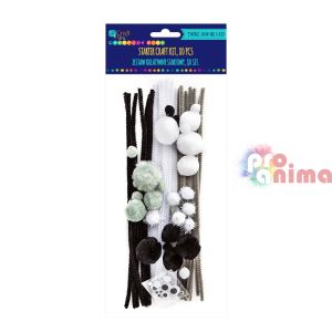 Креативен комплект DP Craft, черно и бяло, 80 бр.