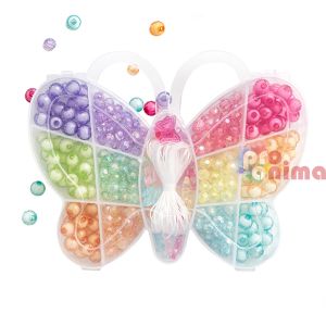 Комплект мъниста за бижута, пеперуда, 285 бр.