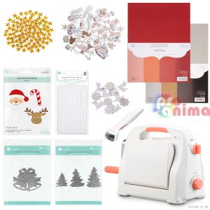 Машина за изрязване и релеф А5, коледен комплект