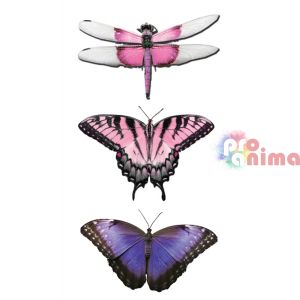 Прозрачни стикери DP Craft, Матирани, пеперуди, 15 бр.