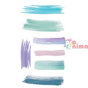 Прозрачни стикери от PVC, DP Craft, матирани, акварелни форми, 31 бр.