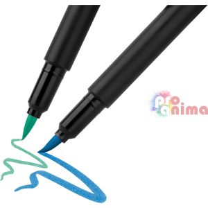 Маркери с връх четка Faber- Castell Black Edition, 10 цвята