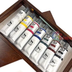 Комплект маслена бои Renesans, 7 x 60 ml + четка