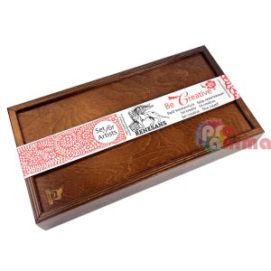 Маслени бои Renesans, комплект 7 x 60 ml + четка, в дървена кутия