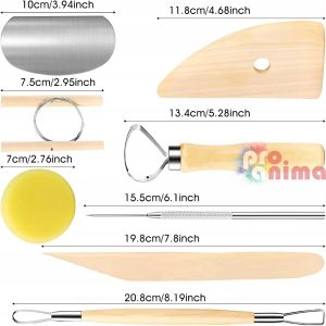 Комплект инструменти за грънчарство, 8 бр.