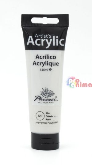акрилна боя за рисуванеPhoenix, 120 сребро