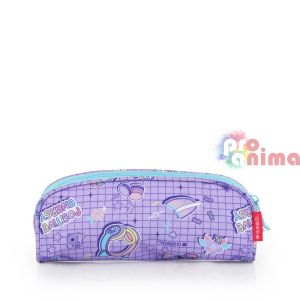 Лилав несесер за училище Gabol Funny, с два ципа, 8 см