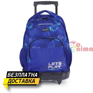 Ученическа раница за момче Gabol Gaming 23668403, едно отделение, със свалящи се колелца