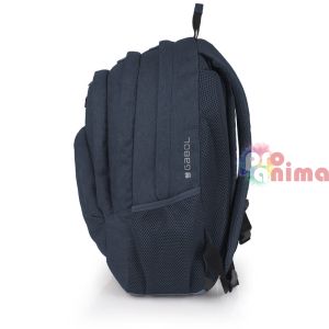 Раница за училище Gabol Wolf- три отделения, мрежест гръб, тъмносиня