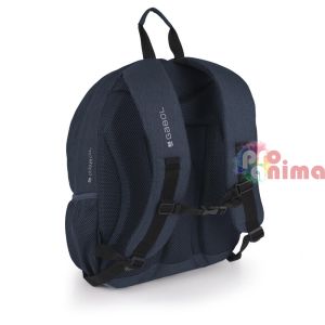 Раница за първи клас, за момче Gabol Wolf- три отделения, мрежест гръб