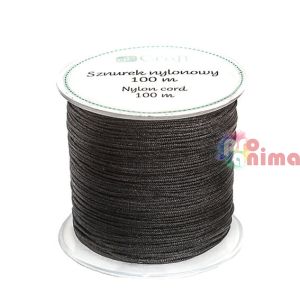 Шнур за декорация DP Craft, найлонов, 0.8 mm, 100 m, черен