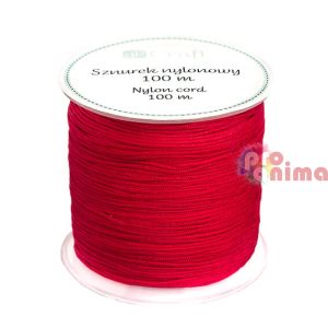 Шнур за декорация DP Craft, найлонов, 0.8 mm, 100 m, червен