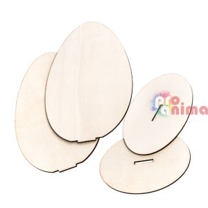 Дървени яйца за декорация DP Craft, на стойка, 2 бр.