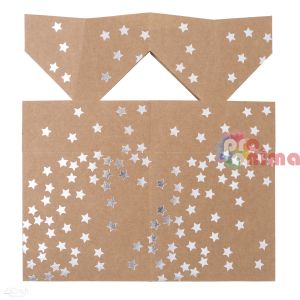 Кутии от крафт картон DP Craft, 2 бр., сребърни звездички