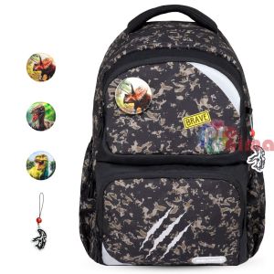 Ергономична ученическа раница Belmil Dinosaur World, с две отделения